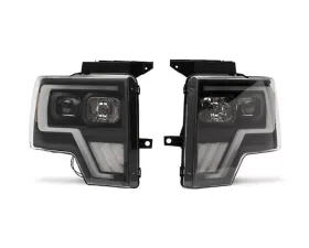 Raxiom G4 Projector Headlights w/ Factory Halogen Headlights, Black Housing & Clear Lens Ford F-150 2009-2014