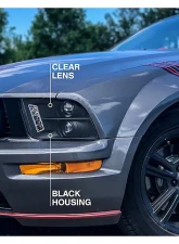 Raxiom Clear Lens Black Housing LED Halo Projector Headlights Ford Mustang 2005-2009                                     - 101683 - Image 13