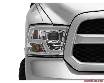 Raxiom Clear Lens Chrome Housing LED Halo Headlights Ram 1500 w/ Factory Halogen Non-Projector Headlights 2009-2018 - R111517