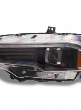 Raxiom Clear Lens Black Housing White Tri-Bar LED Accent Lighting Projector Headlights Ford Mustang GT EcoBoost 2018-2023                                     - 407614 - Image 2