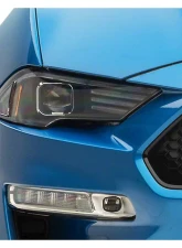 Raxiom Clear Lens Black Housing White Tri-Bar LED Accent Lighting Projector Headlights Ford Mustang GT EcoBoost 2018-2023                                     - 407614 - Image 8