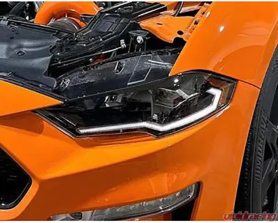 Raxiom Clear Lens Black Housing LED Projector Headlights Ford Mustang GT EcoBoost 2018-2023 - 412122