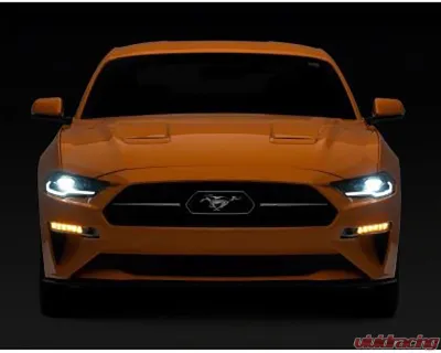 Raxiom Clear Lens Black Housing LED Projector Headlights Ford Mustang GT EcoBoost 2018-2023 - 412122