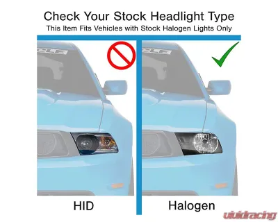 Raxiom Axial Series Clear Lens Chrome Housing OEM Style Replacement Headlights Ford Mustang w/ Factory Halogen Headlights 2010-2012 - 413416