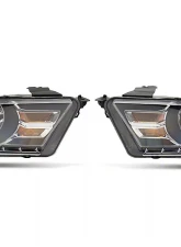 Raxiom Axial Series Clear Lens Chrome Housing OEM Style Replacement Headlights Ford Mustang w/ Factory Halogen Headlights 2010-2012                                     - 413416 - Image 5