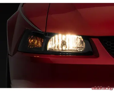 Raxiom Axial Series Smoked Lens Black Housing OEM Style Replacement Headlights Ford Mustang 1999-2004 - 413420