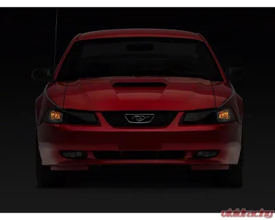 Raxiom Axial Series Smoked Lens Black Housing OEM Style Replacement Headlights Ford Mustang 1999-2004 - 413420