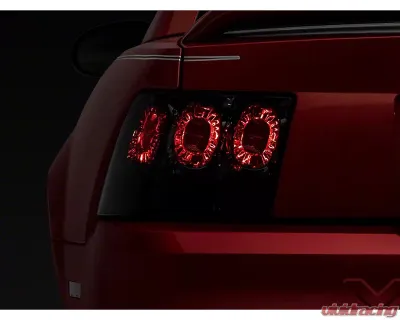 Raxiom Axial Series Smoked Lens Black Housing Altezza Style Tail Lights Ford Mustang 1999-2004 - 413422