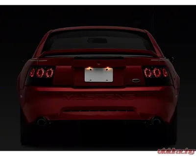 Raxiom Axial Series Smoked Lens Black Housing Altezza Style Tail Lights Ford Mustang 1999-2004 - 413422