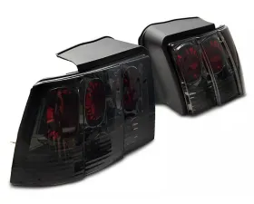 Raxiom Axial Series Smoked Lens Black Housing Altezza Style Tail Lights Ford Mustang 1999-2004