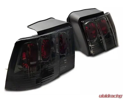 Raxiom Axial Series Smoked Lens Black Housing Altezza Style Tail Lights Ford Mustang 1999-2004 - 413422
