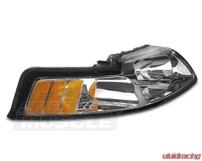 Raxiom Axial Series Clear Lens Chrome Housing OE Style Headlights Ford Mustang 1999-2004 - 42011
