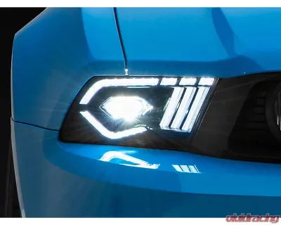 Raxiom Clear Lens Black Housing LED Project Headlights Ford Mustang w/ Factory Halogen Headlights 2010-2012 - 422461