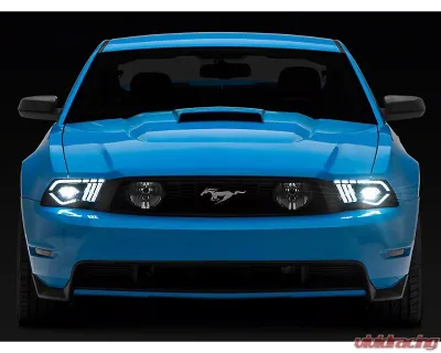 Raxiom Clear Lens Black Housing LED Project Headlights Ford Mustang w/ Factory Halogen Headlights 2010-2012 - 422461