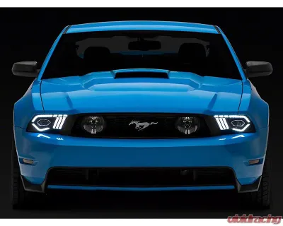 Raxiom Clear Lens Black Housing LED Project Headlights Ford Mustang w/ Factory Halogen Headlights 2010-2012 - 422461
