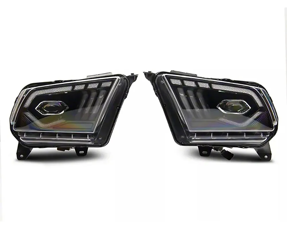Raxiom Clear Lens Black Housing LED Project Headlights Ford Mustang w/ Factory Halogen Headlights 2010-2012 - 422461