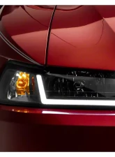 Raxiom Axial Series Clear Lens Black Housing Headlights w/ LED Bar Ford Mustang 1999-2004                                     - 422712 - Image 8