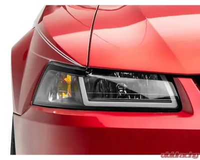 Raxiom Axial Series Clear Lens Black Housing Headlights w/ LED Bar Ford Mustang 1999-2004 - 422712