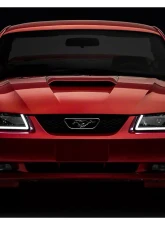 Raxiom Axial Series Clear Lens Black Housing Headlights w/ LED Bar Ford Mustang 1999-2004                                     - 422712 - Image 11