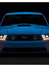 Raxiom Clear Lens Black Housing LED Projector Headlights w/ DRL & Sequential Turn Signals Ford Mustang w/ Factory Halogen Headlights 2010-2012                                     - 426685 - Image 13