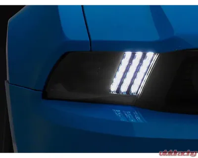 Raxiom Clear Lens Black Housing LED Projector Headlights w/ DRL & Sequential Turn Signals Ford Mustang w/ Factory Halogen Headlights 2010-2012 - 426685