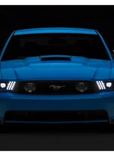 Raxiom Clear Lens Black Housing LED Projector Headlights w/ DRL & Sequential Turn Signals Ford Mustang w/ Factory Halogen Headlights 2010-2012                                     - 426685 - Image 9