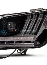 Raxiom Clear Lens Black Housing LED Projector Headlights w/ DRL & Sequential Turn Signals Ford Mustang w/ Factory Halogen Headlights 2010-2012                                     - 426685 - Image 14