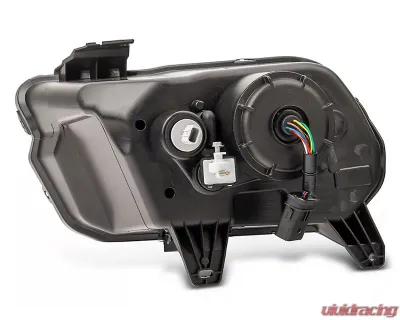 Raxiom Clear Lens Black Housing LED Projector Headlights w/ DRL & Sequential Turn Signals Ford Mustang w/ Factory HID Headlights 2013-2014 - 426686