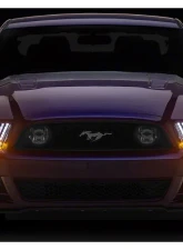 Raxiom Clear Lens Black Housing LED Projector Headlights w/ DRL & Sequential Turn Signals Ford Mustang w/ Factory HID Headlights 2013-2014                                     - 426686 - Image 12