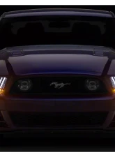 Raxiom Clear Lens Black Housing LED Projector Headlights w/ DRL & Sequential Turn Signals Ford Mustang w/ Factory HID Headlights 2013-2014                                     - 426686 - Image 13