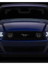Raxiom Clear Lens Black Housing LED Projector Headlights w/ DRL & Sequential Turn Signals Ford Mustang w/ Factory HID Headlights 2013-2014                                     - 426686 - Image 9