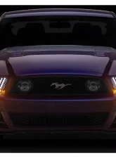 Raxiom Clear Lens Black Housing LED Projector Headlights w/ DRL & Sequential Turn Signals Ford Mustang w/ Factory HID Headlights 2013-2014                                     - 426686 - Image 11