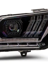 Raxiom Clear Lens Black Housing LED Projector Headlights w/ DRL & Sequential Turn Signals Ford Mustang w/ Factory HID Headlights 2013-2014                                     - 426686 - Image 14