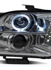 Raxiom Clear Lens Chrome Housing LED Halo Projector Headlights Ford Mustang 2005-2009                                     - 49006 - Image 3
