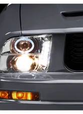 Raxiom Clear Lens Chrome Housing LED Halo Projector Headlights Ford Mustang 2005-2009                                     - 49006 - Image 6