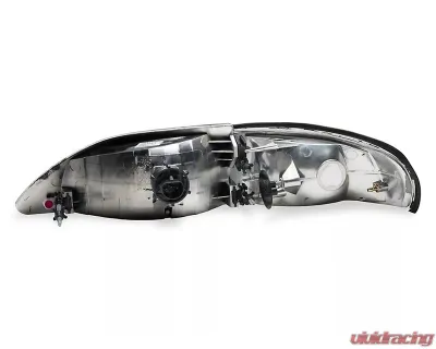 Raxiom Axial Series Clear Lens Chrome Housing Cobra Style Headlights Ford Mustang 1994-1998 - 49049