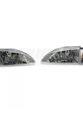 Raxiom Axial Series Clear Lens Chrome Housing Cobra Style Headlights Ford Mustang 1994-1998                                     - 49049 - Image 9