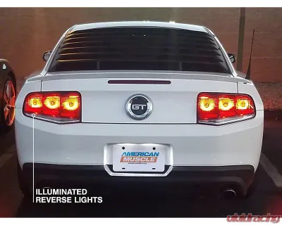 Raxiom Axial Series Smoked Lens Black Housing Aero Tail Lights Ford Mustang 2010-2012 - 49145