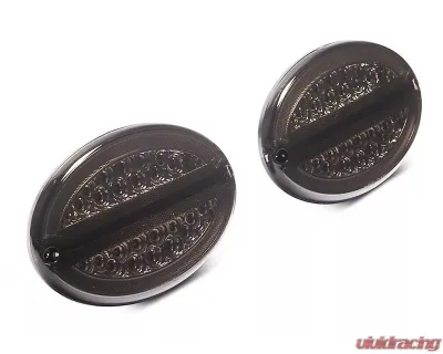 Raxiom Axial Series Smoked Lens Chrome Housing LED Tail Lights Chevrolet Corvette C5 1974-2004 - CV4612