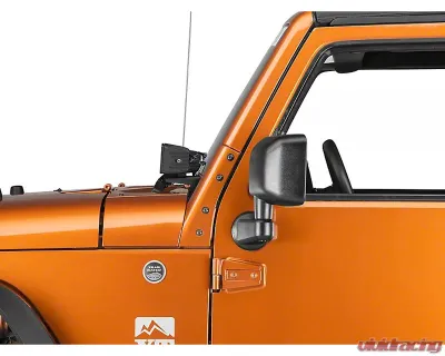 Raxiom Pair Windshield Mounted Light Brackets Jeep Wrangler JK 2007-2018 - J106736
