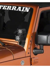 Raxiom Windshield Mounted Dual Light Brackets Jeep Wrangler JK 2007-2018                                     - J106739 - Image 5
