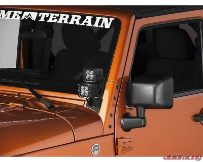 Raxiom Windshield Mounted Dual Light Brackets Jeep Wrangler JK 2007-2018 - J106739