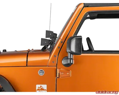 Raxiom Windshield Mounted Dual Light Brackets Jeep Wrangler JK 2007-2018 - J106739