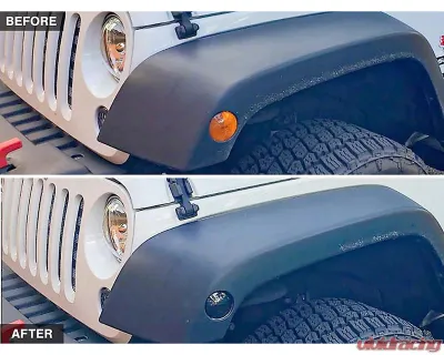 Raxiom Dark Smoked Lens LED Side Marker Lights Jeep Wrangler JK 2007-2018 - J106752