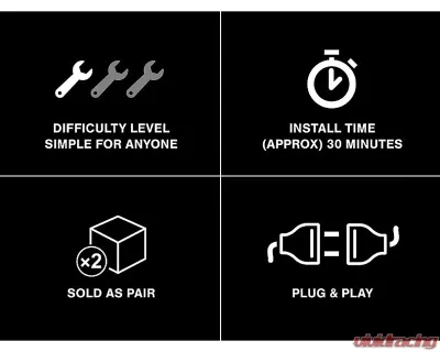 Raxiom Dark Smoked Lens LED Side Marker Lights Jeep Wrangler JK 2007-2018 - J106752