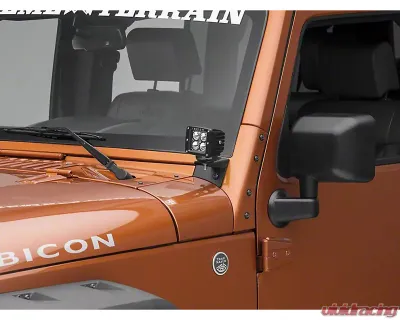 Raxiom Axial Series Windshield Pillar Mounted Light Brackets Jeep Wrangler JK 2007-2018 - J109492