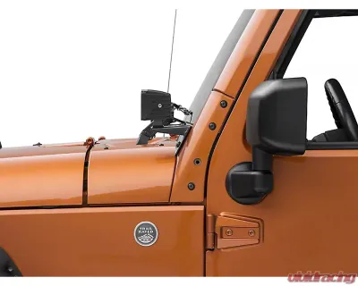 Raxiom Axial Series Windshield Pillar Mounted Light Brackets Jeep Wrangler JK 2007-2018 - J109492