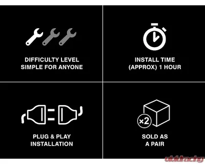 Raxiom Clear Lens Chrome Housing LED Halo Projector Headlights Jeep Wrangler JK 2007-2018 - J121872