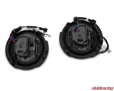 Raxiom Clear Lens Chrome Housing LED Halo Projector Headlights Jeep Wrangler JK 2007-2018 - J121872