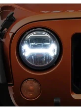 Raxiom Clear Lens Chrome Housing LED Halo Projector Headlights Jeep Wrangler JK 2007-2018                                     - J121872 - Image 7